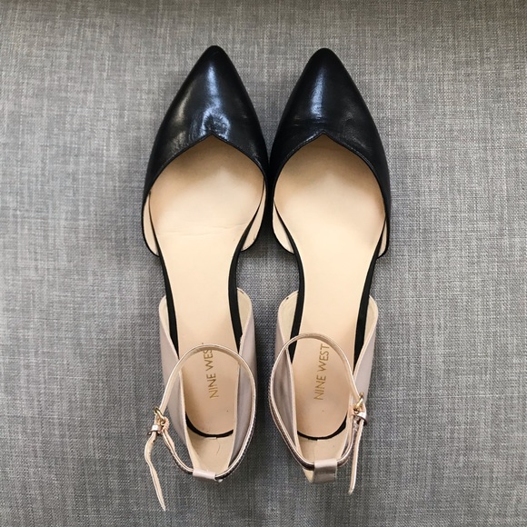 nine west ankle strap flats